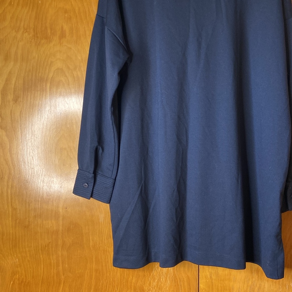 Soft Surroundings Charcoal Long Sleeve Shirt. Size L - Picture 9 of 11